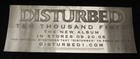 Disturbed  ten Thousand Fists  Sticker Promo