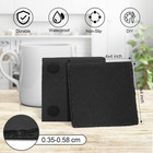 68 Pieces Slate Coasters   Size 4 X 4 Inch Black Coasters Stone Coaster Set  Squ
