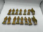 Vintage Marx Us Stand Up Metal Soldier Figures Lot Of 15 Army Cavalry General