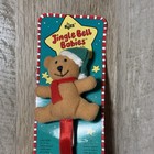        Jingle Bell Babies Pacifier Buddy Brown Xmas Elf Bear Plush Russ Vintage