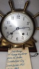 Vintage Chelsea Ship s Bell Brass Yacht Wheel Mantel Clock 1943 Limited Edition 
