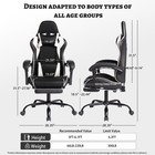 Video Gaming Chair With Footrest High Back Office Chair Reclining Racing Seat