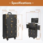 Styling Station Barber Cabinet Salon Trolley Lockable Spa Beauty Equipment Black