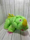 Fisher Price Puffalump Dino Roars Green Triceratops Dinosaur Plush Vintage 92