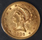 1906 D Anacs Au55  10 Liberty Gold Eagle Item p20418