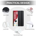 Address Book With Alphabetical Tabs  Hardcover Phone Medium 5 7  X 7 7   Black