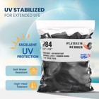 Platinum Rubber Bands  84 Size Black  extra Wide 1 2 Inch  Large  Uv Rated 1lb