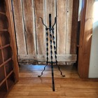 Vintage Wrought Iron Plant Stand Tall Twisted Leg Victorian Garden Indoor Outdoo