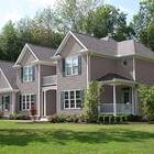 Homeside Select Double 7in  Cedar Shake Vinyl Siding  1 2 Square  Granite Gray