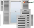 Lifetime Vinyl Open Louver Shutters - 12x43  Paintable  Easy Install