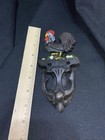 Vintage Cast Iron Painted Rooster Door Knock Nice    Heavy