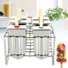 6pcs Stainless Steel Popsicle Molds Diy Ice Cream Pop Lolly Popsicle Mold 6 Mold