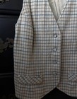 Vintage Plaid Button Front Vest Waistcoat 