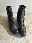 Antique Women s Button-up Boots Low Heels Cap Toes Buttonhook Buttons 1880-1900