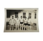 Vintage 1940s Snapshot Photo Group Of Men Underwear Handsome Beefcake Bulge Rare