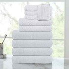 Mainstays 10 Piece Bath Towel Set With Upgraded Softness   Durability  White