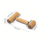 1pc Non Stick Wooden Rolling Pin  Simple Solid Durable Dough Roller For Home New