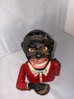 Vintage Cast Iron Black Americana Jolly N  Mechanical Money Bank
