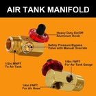 Air Tank Valve Kit With Gauge Air Tank Repair Kit With 2  Pressure Gauge Hose