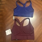 Nwt Victoria s Secret Women s Sports Bra Size Xs Burgundy And Blue Without Tag 