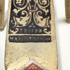 Spanish Toledo Rapier Sword Gold Black Engraved Decorative Blade Curved Guard