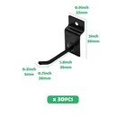 Yauhar 30pcs 2 Inch Black Slatwall Panel Hooks  Heavy Duty Slat Wall Hanging    