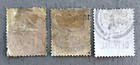Great Britain O2-o4   1882-1885 Qv Inland Revenue Overprint Stamps   Used Fault