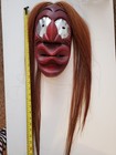 Craig Longboat Six Nations False Face Wood Mask Red Metal Eyes Iroquois 24 