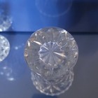 Set Of 3 Clear Cut Crystal Bud Vases With Starburst Pattern 