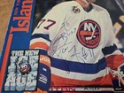 1992 New York Islanders Magazine Autographed By Pierre Turgeon Hand Signed Mint