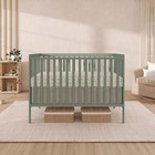 Baby Crib 5-in-1 Convertible Full Size Toddler Bed Meadow Green 657-mgn Dream