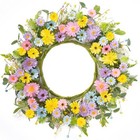 24  Front Door Wreath For Spring Summer Floral Seasonal Wreath With Colorful 