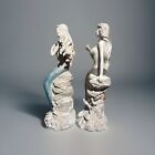 Large Vintage Resin Mermaid Siren Figures - Beach House  Hotel Deco