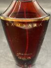 Guerlain Samsara Ruby Glass Gold Colored Trim Empty Perfume Bottle With Lid