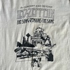 Rare Led Zeppelin The Song Remains The Same White 100  Cotton T-shirt Size S