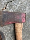 Vintage Dunlap Hatchet Ax  Wood Handle And Leather Cover