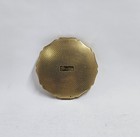 Vintage Stratton Compact Mirror Blue Jasperware Made In England Gold Tone Rare