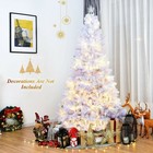 4 5 6 7ft Traditional White Bushy Spruce Christmas Tree With Led Lights Outdoor