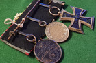 Ww1 German Medal Trio 1914 Iron Cross 2nd Class Wurttemberg Silver Bravery Medal