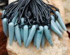 Simple Jade Light Blue Jaguar Tooth Claw Necklace Guatemalan Jadeite Sjt-03