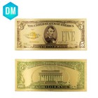 1928 Year 5 Dollar   Gold Banknote 999 Gold Foil Paper Money In Pvc Frame