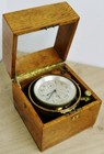 Rare Antique 2 Day Hamilton Golden Oak Boxed Single Fusee Marine Chronometer