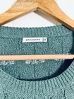 Staccato Women   s Knit Striped Crew Neck Long Sleeve Pullover Sweater Xl