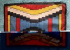 Lot Of 3 Antique 1910s Tobacco Felts 8 5x5 75 Geometric Rug Flannels Flaws