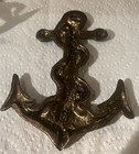 Vintage Brass Nautical Ship Boat Anchor Wall Decor