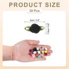 30 Pcs Black Ribbon Roses 5 8 x1-3 16  Mini Roses For Sewing Appliques Crafts