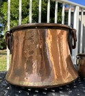 Huge 19    Antique Copper Apple Butter Kettle Cauldron Hand-hammered Plus Extra