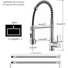 Brushed Nickel Led Spring Kitchen Sink Faucet Pull Down Sprayer Brass Mixer Tap