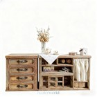 Combination Cabinet 1 12 Scale Dollhouse Miniature Unfinished Kit European Shop