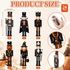 24 Pieces Halloween Wooden Nutcracker Ornaments Set Halloween Mini Nutcracker So